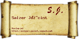 Salzer Jácint névjegykártya